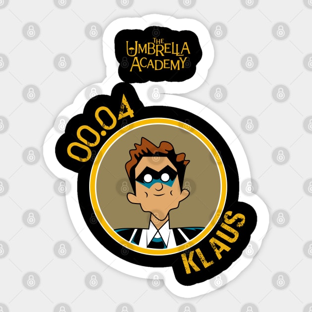 UMBRELLA ACADEMY: KLAUS CARTOON Sticker by FunGangStore